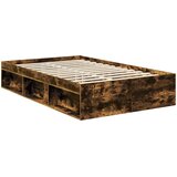  Krevetna konstrukcija s uzglavljem Dimljeni hrast 120 x 200 cm | shoptok.hr
