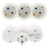 Well razdelilec , 3 x šuko, 16 a, IP20, bel | Shoptok.si