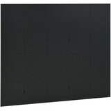 Sobna pregrada s 5 panela crna 200 x 180 cm čelična | Eponuda.ba