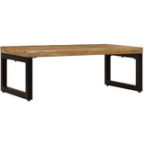 Maison Chic Klubska mizica - kavna mizica - Nizka mizica 100x50x35 cm trden mangov les in jeklo, (21754438) | Shoptok.si