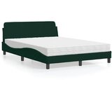  Krevet s madracem Dover tamnozeleni 120x200 cm baršunasti | shoptok.hr