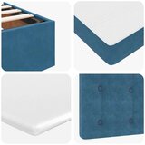 vidaXL Okvir kreveta s madracima tamnoplavi 90x200cm baršunasti | shoptok.hr