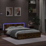  Okvir za krevet s uzglavljem i LED boja hrasta 150x200 cm | shoptok.hr