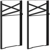  Noga za Pivski Stol 2 pcs Crna 39 x 3 x 75 cm | shoptok.hr