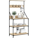  Pekarski stalak s kukama i 4 razine boja hrasta drveni | shoptok.hr