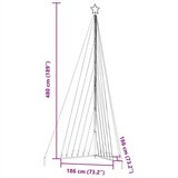 vidaXL LED božićno drvce 789 LED šarenih 476 cm | shoptok.hr