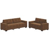 SOFA 2 kom. Smeđa tkanina Slike