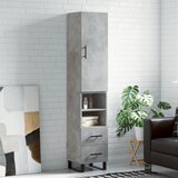 vidaXL Visoka komoda siva betona 34,5x34x180 cm od konstruiranog drva Cijene