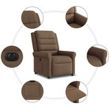  Električni naslonjač od tkanine smeđi | shoptok.hr