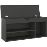  Klupa za cipele s jastukom siva 104x30x49 cm konstruirano drvo | shoptok.hr