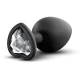 Analni čep Bling - medium, črn