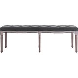  Klupa od tkanine i masivnog drva 150 x 40 x 48 cm tamnosiva | Eponuda.com
