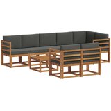  Set vanjskih sofa 9 kom. Prirodna i antracit | shoptok.hr