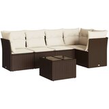 vidaXL 6-dijelni set vrtnih sofa od poliratana s jastucima smeđi | shoptok.hr