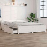  Posteljni okvir s predali bel 135x190 cm 4FT6, (20601757) | Shoptok.si