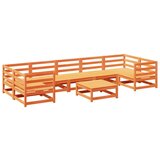  8-dijelni set vrtnih sofa voštano smeđi od masivne borovine | shoptok.hr