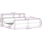 vidaXL Posteljni okvir brez vzmetnice vošč. rjava 200x200 cm borovina | Shoptok.si