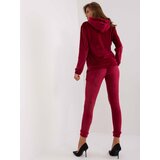 Fashion Hunters Dark chestnut velour set with Melody patches Cene