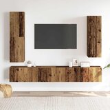 4-dijelni zidni set TV ormarić konstruirano drvo | shoptok.hr