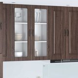  Zidni stakleni ormarić Smeđi hrast 40 x 31 x 100 cm | shoptok.hr