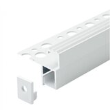 Mitea Lighting aluminijumski profil za led trake beli 29x37x2000mm za pločice/stepenice sa difuzorom 2m MA07-W | Eponuda.com