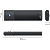 Orico zunanje ohišje za M.2 nvme 2230-2280 v usb 3.2 Gen2 type-c, aluminij, črno PWM2-G2 | Shoptok.si