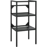 Maison Chic Kopalniški regal - Umivalniška omarica črn 40x38x83 cm železo, (21758901) | Shoptok.si