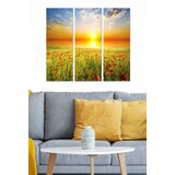 Wallity MDF121773325 multicolor decorative mdf painting (3 pieces) Cene