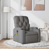 vidaXL masažni naslanjač temno sivo blago | Shoptok.si