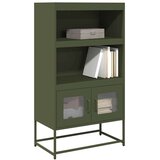 vidaXL Highboard Olive Green 68x39x123 cm Jeklo | Shoptok.si