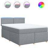  Krevet s oprugama i madracem svjetlosivi 140x190 cm od tkanine | shoptok.hr