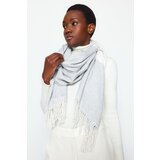 Trendyol White Women's Soft-textured Scarf with Tassels | Shoptok.si