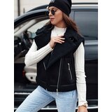 DStreet Women&#039;s suede vest with fur WOOLZIP black | shoptok.hr