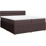 Krevet s oprugama i madracem tamnosmeđi 200x200 cm od tkanine | shoptok.hr