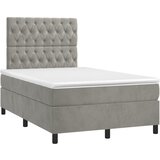 Box spring krevet s madracem svjetlosivi 120x200 cm baršunasti | shoptok.hr