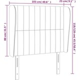  Uzglavlje s ušima crno 103x23x118/128 cm baršunasto | shoptok.hr