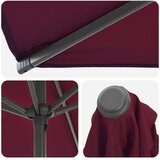  Vrtni Parasol s Podnožjem Pravokutni 2,7 x 2,7 m Poliester Crvena 270 x 270 cm | Shoptok.si