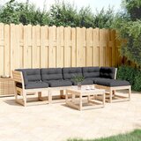 vidaXL 5-dijelni set vrtnih sofa od masivne borovine s jastucima Cijene