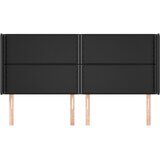  Uzglavlje s ušima crno 183x16x118/128 cm od umjetne kože | Eponuda.com