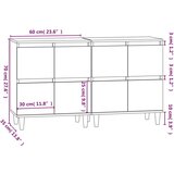  Komode 2 kom crne 60x35x70 cm od konstruiranog drva | shoptok.hr
