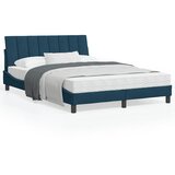  Krevet s madracem Hanko plavi 120 x 200 cm baršunasti | shoptok.hr