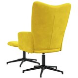 vidaXL Stolica za opuštanje s osloncem za noge boja senfa baršunasta | shoptok.hr