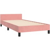  Okvir za krevet s uzglavljem ružičasti 80x200 cm baršunasti | shoptok.hr