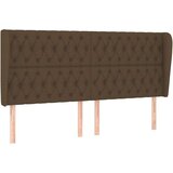  Uzglavlje s ušima tamnosmeđi 203x23x118/128 cm od tkanine | shoptok.hr