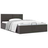 Maison Chic Dvižni Posteljni okvir - Dvoposteljna postelja - Zakonska postelja temno sivo blago 120x200 cm, (21693393) | Shoptok.si
