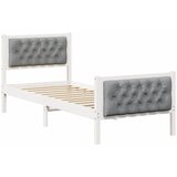  Krevetna konstrukcija s uzglavljem Svijetlo siva 80 x 200 cm Bijela | Shoptok.si