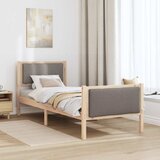 Krevetna konstrukcija Sivo-smeđa 80 x 200 cm tkanina | shoptok.hr