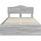  Krevetna konstrukcija Siva Sonoma 120 x 190 cm Inženjersko Drvo 196 x 123 x 90 cm | shoptok.hr