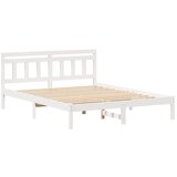  Krevetna konstrukcija Bijelo 150 x 200 cm Čvrsto borovo drvo | shoptok.hr