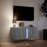  Zidni TV ormarić s LED svjetlima siva boja hrasta 80x31x35 cm | shoptok.hr